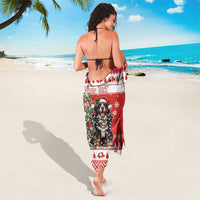Personalized Merry Swissmas Sarong Bernese Mountain Dog Christmas Pattern - Wonder Print Shop