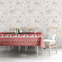 Personalized Merry Swissmas Tablecloth Bernese Mountain Dog Christmas Pattern - Wonder Print Shop