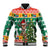 South Africa Christmas Baseball Jacket Springbok With Christmas Tree - Wonder Print Shop