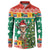 South Africa Christmas Button Sweatshirt Springbok With Christmas Tree - Wonder Print Shop