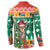 South Africa Christmas Button Sweatshirt Springbok With Christmas Tree - Wonder Print Shop