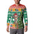 South Africa Christmas Button Sweatshirt Springbok With Christmas Tree - Wonder Print Shop