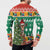 South Africa Christmas Button Sweatshirt Springbok With Christmas Tree - Wonder Print Shop