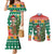 South Africa Christmas Couples Matching Mermaid Dress and Long Sleeve Button Shirt Springbok With Christmas Tree