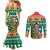 South Africa Christmas Couples Matching Mermaid Dress and Long Sleeve Button Shirt Springbok With Christmas Tree