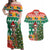 South Africa Christmas Couples Matching Off Shoulder Maxi Dress and Hawaiian Shirt Springbok With Christmas Tree - Wonder Print Shop