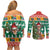 South Africa Christmas Couples Matching Off Shoulder Short Dress and Long Sleeve Button Shirt Springbok With Christmas Tree - Wonder Print Shop