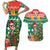 South Africa Christmas Couples Matching Short Sleeve Bodycon Dress and Hawaiian Shirt Springbok With Christmas Tree - Wonder Print Shop