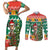 South Africa Christmas Couples Matching Short Sleeve Bodycon Dress and Long Sleeve Button Shirt Springbok With Christmas Tree - Wonder Print Shop