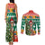 South Africa Christmas Couples Matching Tank Maxi Dress and Long Sleeve Button Shirt Springbok With Christmas Tree - Wonder Print Shop