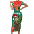 South Africa Christmas Family Matching Short Sleeve Bodycon Dress and Hawaiian Shirt Springbok With Christmas Tree - Wonder Print Shop