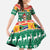 South Africa Christmas Kid Short Sleeve Dress Springbok With Christmas Tree - Wonder Print Shop