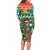 South Africa Christmas Long Sleeve Bodycon Dress Springbok With Christmas Tree - Wonder Print Shop