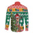 South Africa Christmas Long Sleeve Button Shirt Springbok With Christmas Tree - Wonder Print Shop