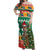 South Africa Christmas Off Shoulder Maxi Dress Springbok With Christmas Tree - Wonder Print Shop