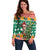 South Africa Christmas Off Shoulder Sweater Springbok With Christmas Tree - Wonder Print Shop