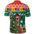 South Africa Christmas Polo Shirt Springbok With Christmas Tree - Wonder Print Shop