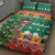 South Africa Christmas Quilt Bed Set Springbok With Christmas Tree - Wonder Print Shop