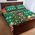 South Africa Christmas Quilt Bed Set Springbok With Christmas Tree - Wonder Print Shop