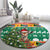 South Africa Christmas Round Carpet Springbok With Christmas Tree