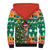 South Africa Christmas Sherpa Hoodie Springbok With Christmas Tree