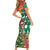 South Africa Christmas Short Sleeve Bodycon Dress Springbok With Christmas Tree - Wonder Print Shop