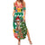 South Africa Christmas Summer Maxi Dress Springbok With Christmas Tree - Wonder Print Shop