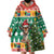 South Africa Christmas Wearable Blanket Hoodie Springbok With Christmas Tree