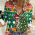 South Africa Christmas Women Casual Shirt Springbok With Christmas Tree