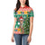 South Africa Christmas Women Polo Shirt Springbok With Christmas Tree