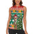 South Africa Christmas Women Sleeveless Polo Shirt Springbok With Christmas Tree - Wonder Print Shop