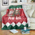 Personalized South Africa Christmas Blanket Springbok With King Protea