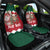 Personalized South Africa Christmas Car Seat Cover Springbok With King Protea - Wonder Print Shop