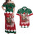 Personalized South Africa Christmas Couples Matching Off Shoulder Maxi Dress and Hawaiian Shirt Springbok With King Protea - Wonder Print Shop