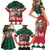 Personalized South Africa Christmas Family Matching Short Sleeve Bodycon Dress and Hawaiian Shirt Springbok With King Protea - Wonder Print Shop