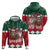 Personalized South Africa Christmas Hoodie Springbok With King Protea - Wonder Print Shop