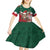 Personalized South Africa Christmas Kid Short Sleeve Dress Springbok With King Protea - Wonder Print Shop