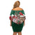 Personalized South Africa Christmas Off Shoulder Short Dress Springbok With King Protea - Wonder Print Shop