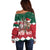 Personalized South Africa Christmas Off Shoulder Sweater Springbok With King Protea - Wonder Print Shop