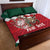 Personalized South Africa Christmas Quilt Bed Set Springbok With King Protea - Wonder Print Shop