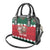 Personalized South Africa Christmas Shoulder Handbag Springbok With King Protea