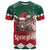 Personalized South Africa Christmas T Shirt Springbok With King Protea