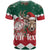 Personalized South Africa Christmas T Shirt Springbok With King Protea