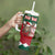 Personalized South Africa Christmas Tumbler With Handle Springbok With King Protea