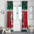 Personalized South Africa Christmas Window Curtain Springbok With King Protea