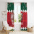 Personalized South Africa Christmas Window Curtain Springbok With King Protea