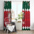 Personalized South Africa Christmas Window Curtain Springbok With King Protea