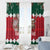 Personalized South Africa Christmas Window Curtain Springbok With King Protea