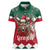 Personalized South Africa Christmas Women Polo Shirt Springbok With King Protea