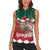 Personalized South Africa Christmas Women Sleeveless Polo Shirt Springbok With King Protea